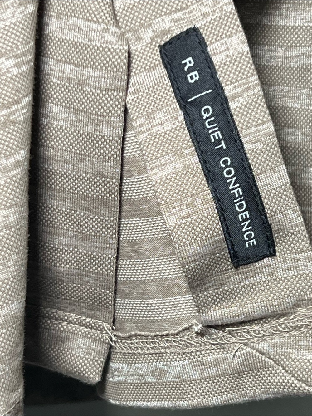 Robert Barakett XL Beige Textured Stripe Knit Button Front Polo Shirt Mens - Picture 12 of 16